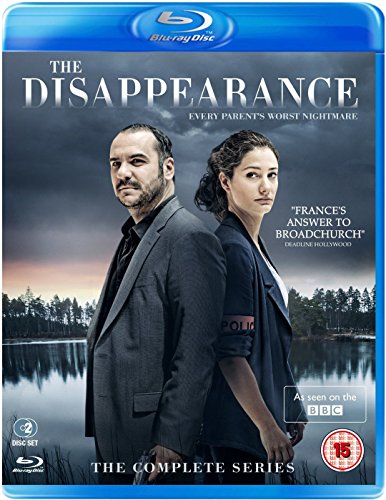 Blu-ray cover for “The Disappearance” featuring two people against a dark landscape.