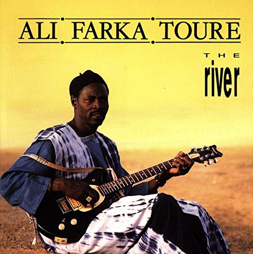 Ali Farka Touré album cover, “The River”, with a guitarist.