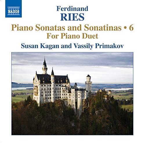 CD cover for Ries piano sonatas featuring Neuschwanstein Castle.