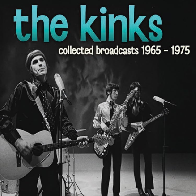 The Kinks band portrait from the 1960s, album cover for “Collected Broadcasts.”