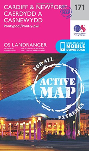Landranger Active (171) Cardiff & Newport, Pontypool (OS Landranger Active Map)