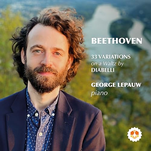 CD cover featuring pianist George Lepauw and text āBeethovenā and āDiabelli.ā