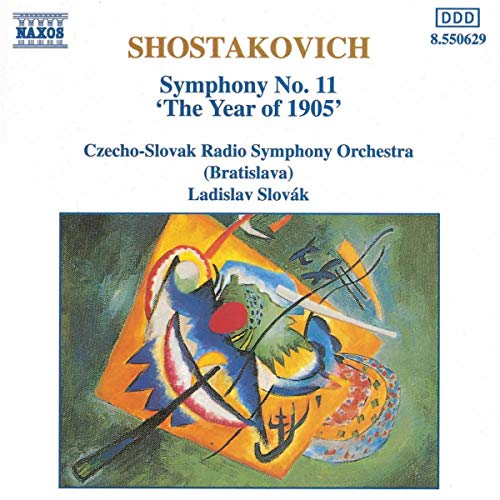 CD cover for Shostakovich’s Symphony No. 11 featuring abstract expressionist art.