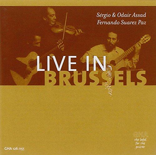 CD cover featuring two guitarists and a violinist in performance.