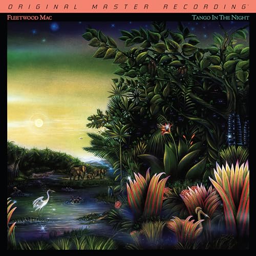 Fleetwood Mac’s “Tango In The Night” album cover with lush, painted jungle scene.