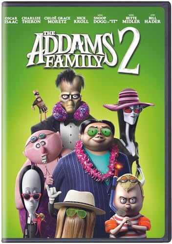 DVD cover for "The Addams Family 2" featuring animated characters.