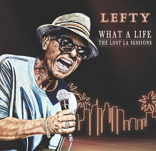 CD cover featuring Lefty, a man in a hat singing into a microphone.
