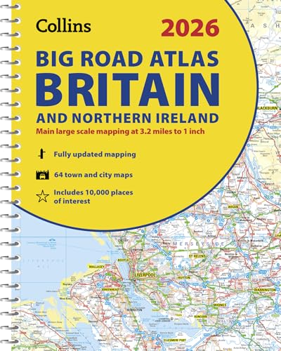 2026 Collins Big Road Atlas Britain and Northern Ireland : A3 Spiral
