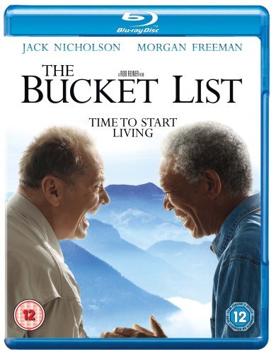 Blu-ray cover for "The Bucket List" featuring Jack Nicholson and Morgan Freeman.
