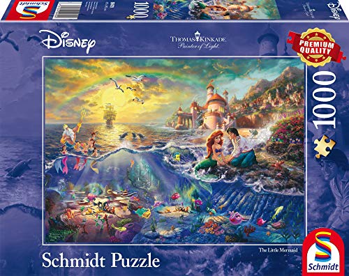 Schmidt | Thomas Kinkade: Disney The Little Mermaid Puzzle - 1000pc | Puzzle | Ages 12+ | 1 Players
