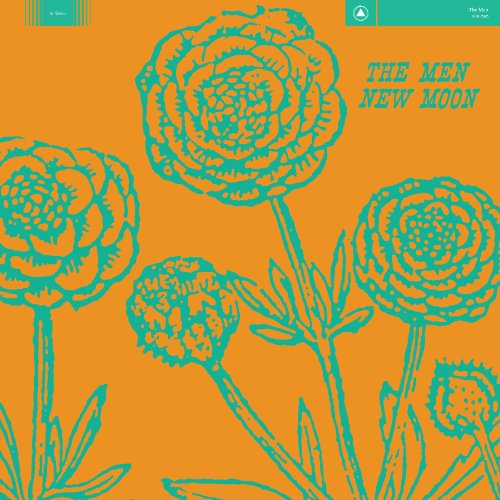 CD cover for “The Men - New Moon” with teal floral illustrations.