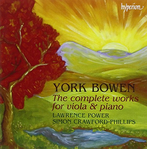 CD cover for York Bowen’s complete viola and piano works, landscape art.