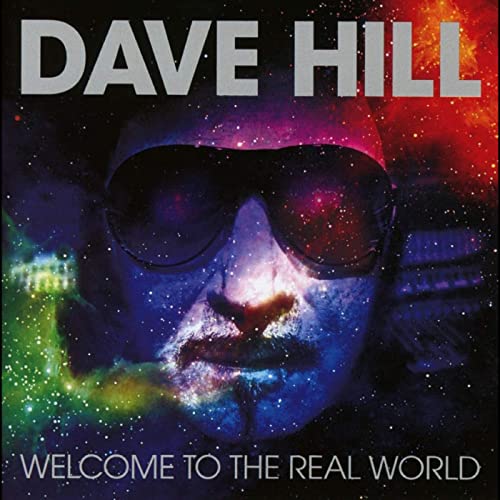 CD cover: Dave Hill wearing sunglasses, cosmic nebula background.