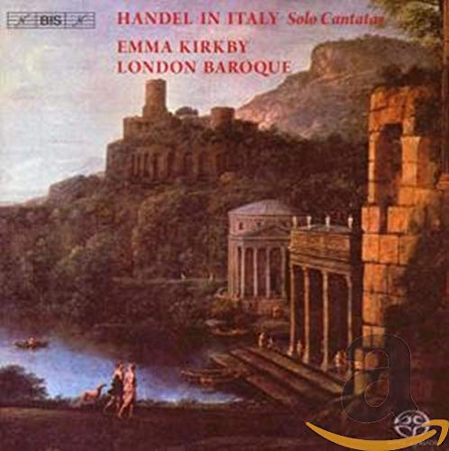 CD cover: Italianate landscape painting with castle, text “Handel In Italy”.