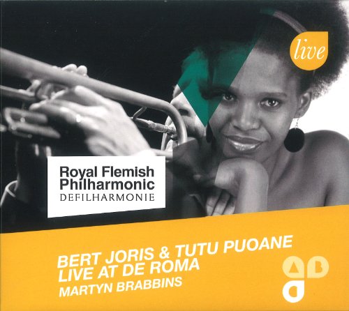 CD cover featuring Tutu Puoane and a trombone, with yellow and black text.