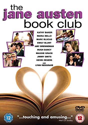DVD cover for "The Jane Austen Book Club" featuring actors and an open book.