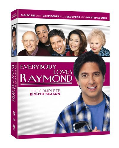 Everybody Loves Raymond" Season 8 DVD cover with cast photos.
