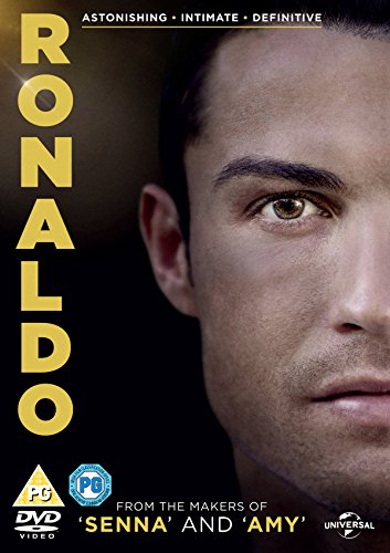 DVD cover featuring a close-up portrait of soccer player Cristiano Ronaldo.
