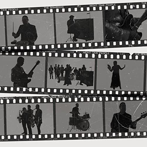 CD cover: black and white filmstrip of musicians performing.