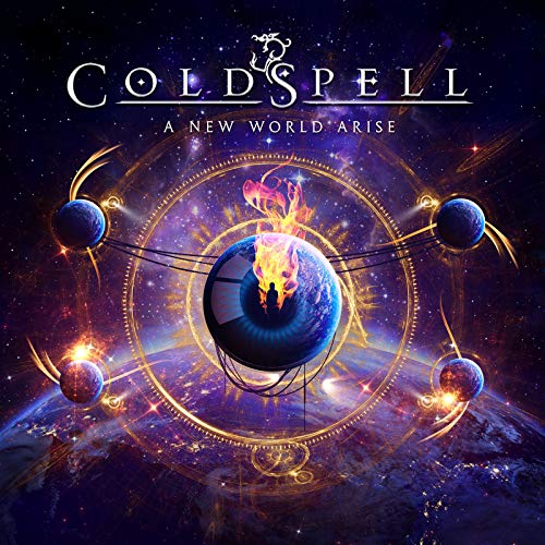 CD cover art: planets, fire, and glowing geometric shapes in space.