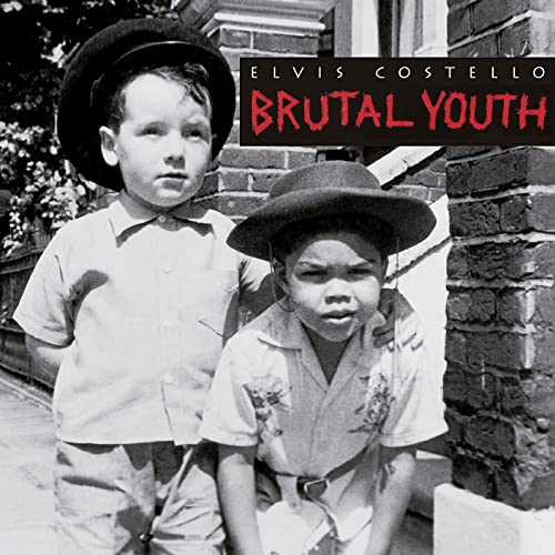 Album cover for Elvis Costello’s “Brutal Youth” featuring two young boys.