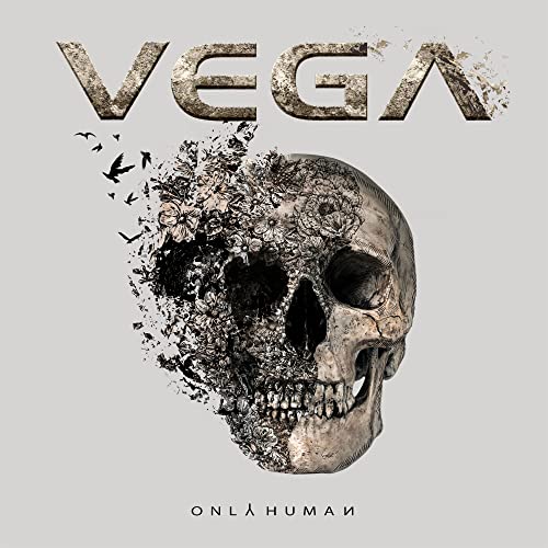 CD cover for Vega’s “Only Human” featuring a skull dissolving into flowers.