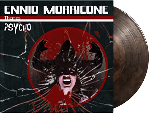 Ennio Morricone “Psycho” vinyl record with a distressed, screaming face cover.