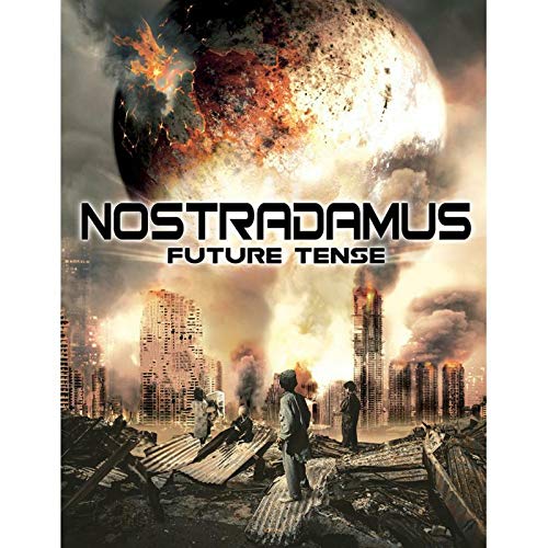 DVD cover for "Nostradamus Future Tense" depicting a post-apocalyptic cityscape.