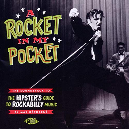 CD cover for "A Rocket In My Pocket" featuring Elvis-like performer.