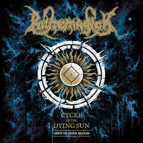 CD cover for Runemagick’s “Cycle Of The Dying Sun” with sun and runes.