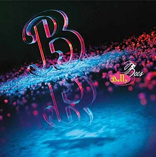 Belly’s “Bees” CD cover: a large blue “B” with sparkling lights.