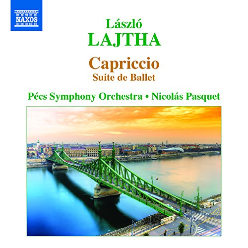 CD cover for Lajtha’s “Capriccio” featuring a bridge and city skyline.
