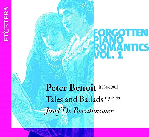 CD cover: vintage illustration of people, text “Forgotten Piano Romantics Vol. 1”.