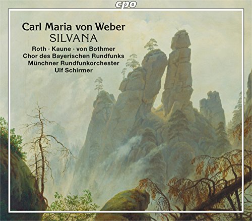 CD cover for Weberās āSilvanaā featuring a mountainous landscape painting.