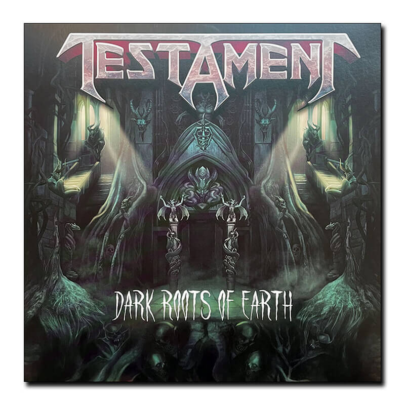 Testament album cover: dark fantasy art with band logo and title.
