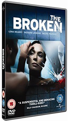DVD cover for "The Broken" featuring a distressed woman and fractured glass.