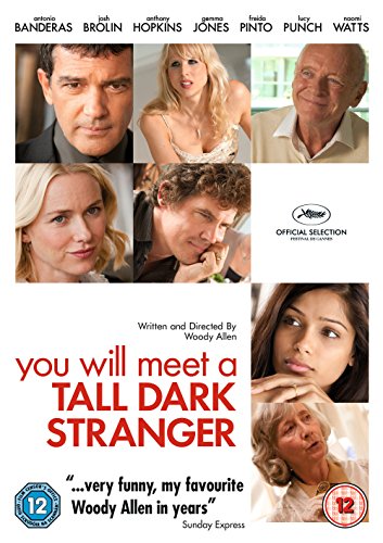 DVD cover for You Will Meet a Tall Dark Stranger featuring cast member portraits.