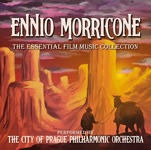 Vinyl album cover for Ennio Morricone film music collection, desert scene.