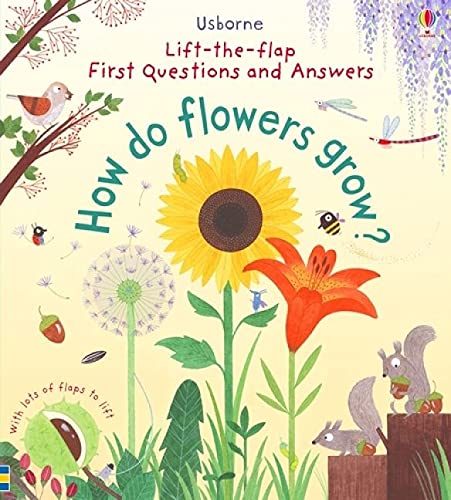 Children’s book cover illustrating flowers, insects, and a lift-the-flap design.