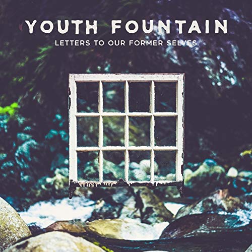 Album cover with a weathered window frame over a blurred stream.