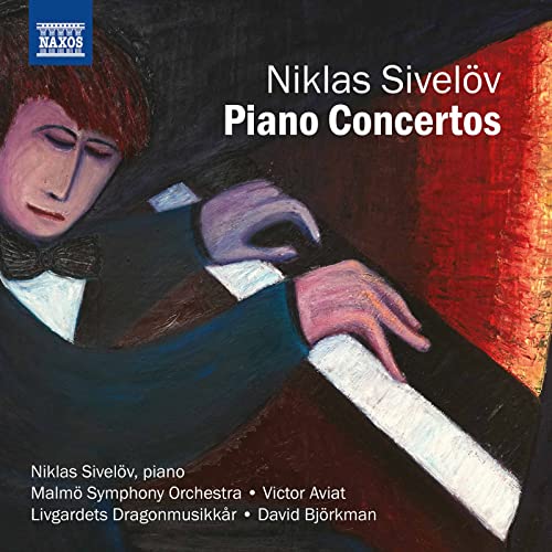 CD cover featuring a portrait of pianist Niklas Silvelöv at the piano.