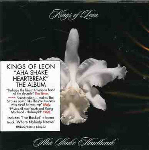 Kings of Leon Aha Shake Heartbreak album cover featuring a white orchid on black.