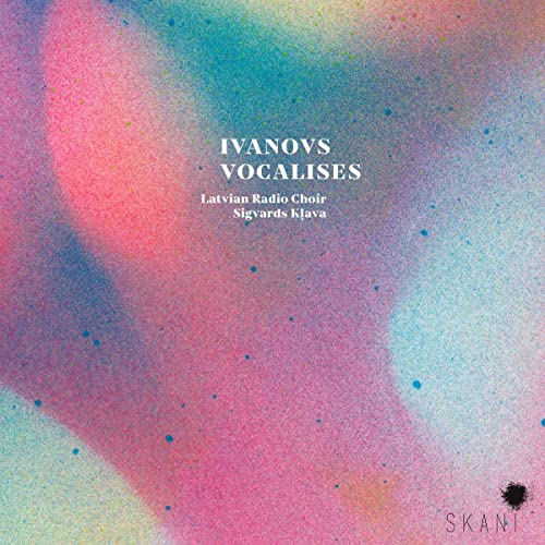 CD cover for “Ivanovs: Vocalises” by Latvian Radio Choir, abstract design.