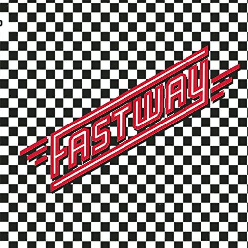 CD cover with checkered background and red “FASTWAY” text.