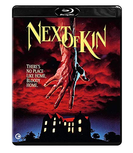 Next of Kin" Blu-ray cover: bloody hand reaching toward a dark house.