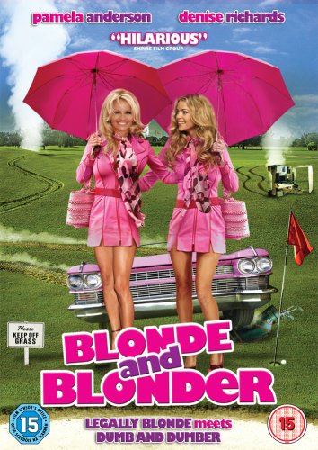 DVD cover featuring two blonde women with pink umbrellas and a car.
