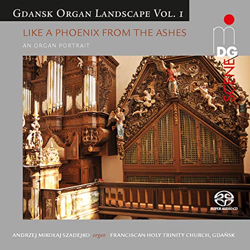 CD cover featuring an ornate, gilded church organ with angelic sculptures.