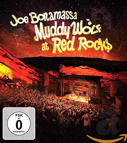 Joe Bonamassa performing at Red Rocks Amphitheatre with an FSK 0 age rating label.