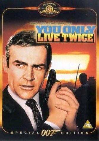 DVD cover for "You Only Live Twice" featuring Sean Connery with a gun.
