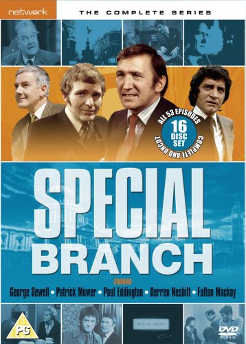 DVD cover for "Special Branch" featuring four men and city scenes.